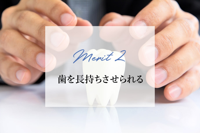 Merit 2 歯を長持ちさせられる